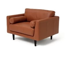 Habitat Jackson Leather Cuddle Chair - Tan 11 Habitat Jackson Leather Cuddle Chair - Tan -Household Items Sale 9309939 R Z002A