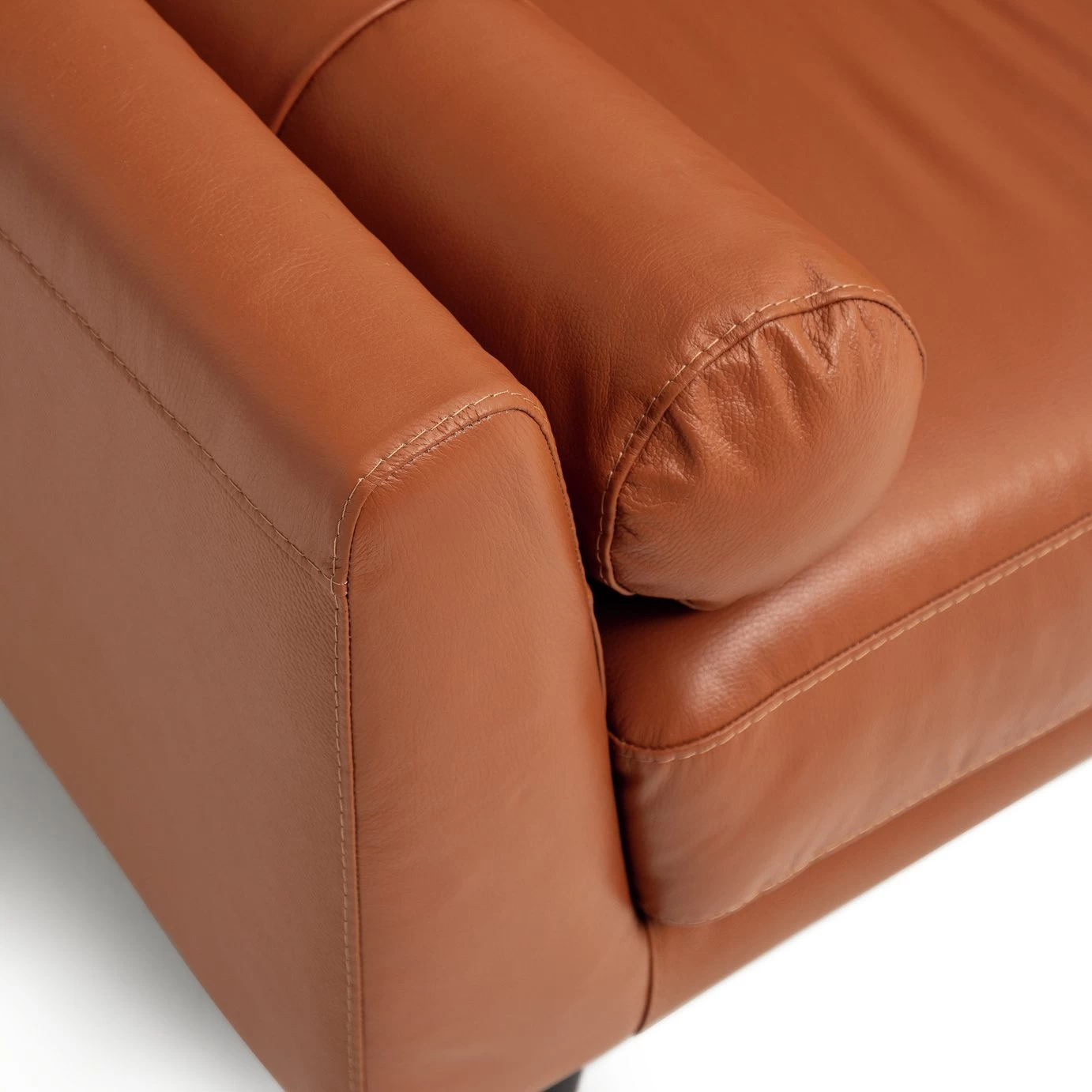 Habitat Jackson Leather Cuddle Chair - Tan 8 Habitat Jackson Leather Cuddle Chair - Tan - Image 6