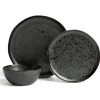 Habitat Preto 12 Piece Stoneware Dinner Set - Black -Household Items Sale 9310708 R Z001A