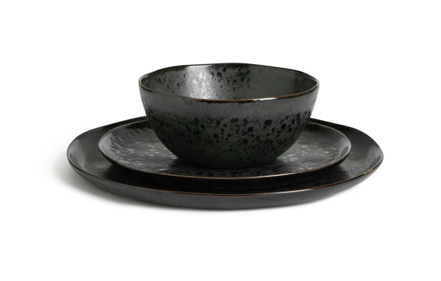 Habitat Preto 12 Piece Stoneware Dinner Set - Black 5 Habitat Preto 12 Piece Stoneware Dinner Set - Black - Image 3