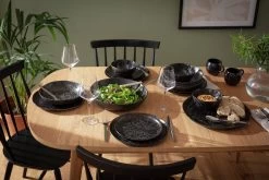 Habitat Preto 12 Piece Stoneware Dinner Set - Black 18 Habitat Preto 12 Piece Stoneware Dinner Set - Black -Household Items Sale 9310708 R Z003C