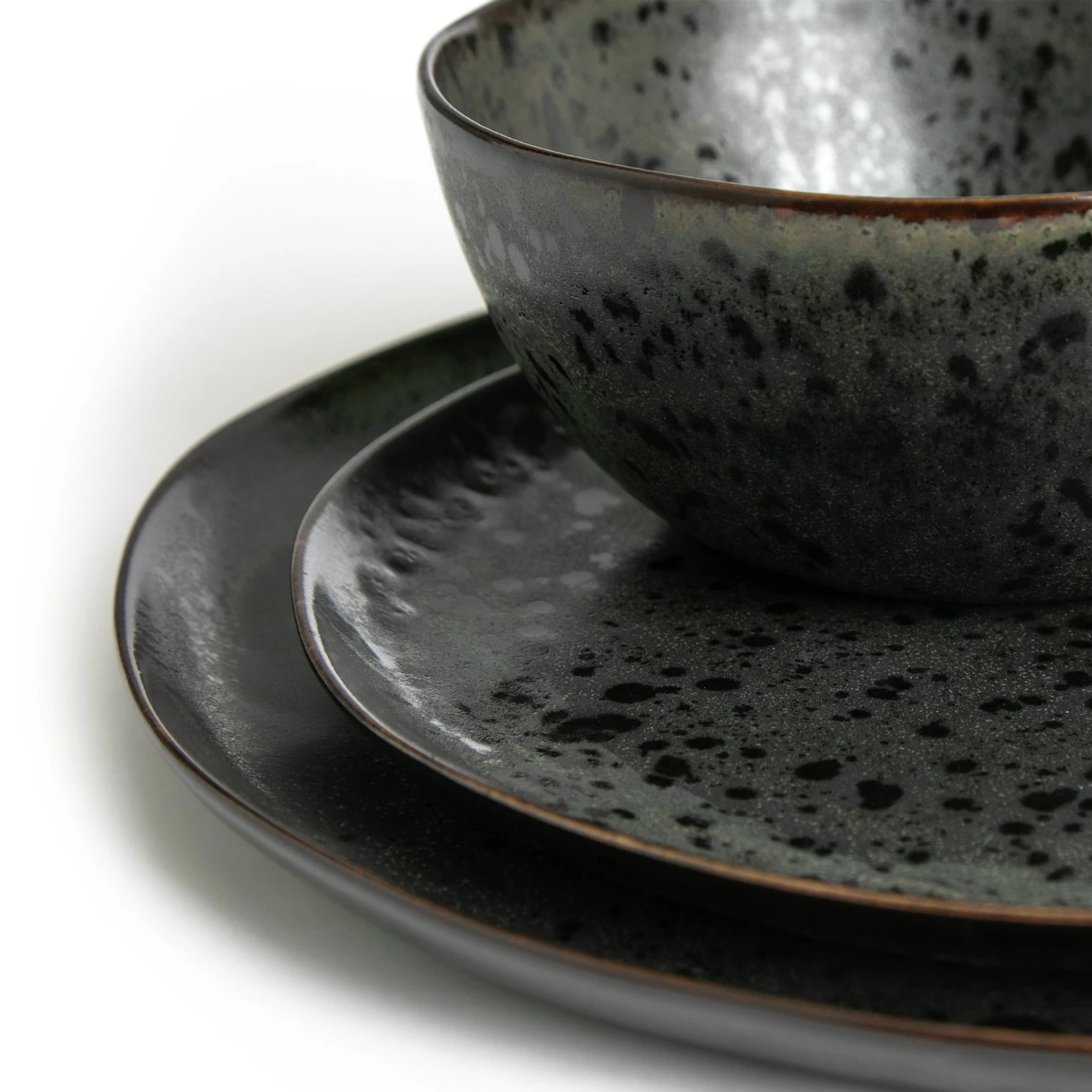 Habitat Preto 12 Piece Stoneware Dinner Set - Black 7 Habitat Preto 12 Piece Stoneware Dinner Set - Black - Image 5