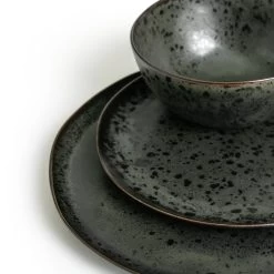 Habitat Preto 12 Piece Stoneware Dinner Set - Black 16 Habitat Preto 12 Piece Stoneware Dinner Set - Black -Household Items Sale 9310708 R Z005A