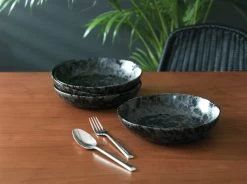 Habitat Preto 4 Piece Stoneware Pasta Bowls - Black 11 Habitat Preto 4 Piece Stoneware Pasta Bowls - Black -Household Items Sale 9310791 R Z002C