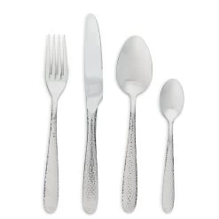 Habitat Hammered 16 Piece Stainless Steel Cutlery Set