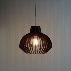 Habitat Achille Plywood Pendant Shade - Walnut -Household Items Sale 9361025 R Z004C