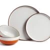 Habitat 12 Piece Stoneware Dinner Set - Rust Speckle