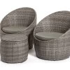 Habitat 2 Seater Wicker Garden Barrel Bistro Set - Grey -Household Items Sale 9401088 R Z001A