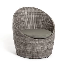 Habitat 2 Seater Wicker Garden Barrel Bistro Set - Grey -Household Items Sale 9401088 R Z003A