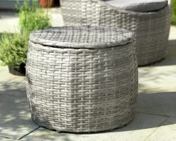 Habitat 2 Seater Wicker Garden Barrel Bistro Set - Grey -Household Items Sale 9401088 R Z003C