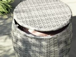 Habitat 2 Seater Wicker Garden Barrel Bistro Set - Grey -Household Items Sale 9401088 R Z004C