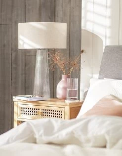 Habitat Le Marais Ribbed Glass Table Lamp Base Only - Clear -Household Items Sale 9404968 R Z002C