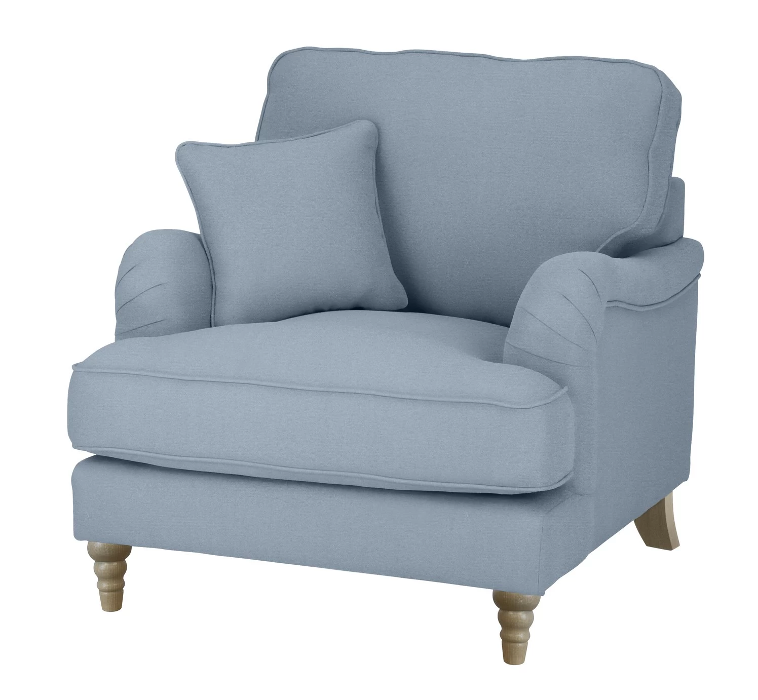 Habitat Matilda Velvet Armchair - Light Blue 6 Habitat Matilda Velvet Armchair - Light Blue - Image 4