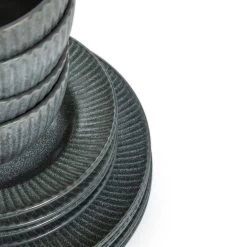 Habitat 12 Piece Stoneware Felicity Dinner Set - Blue -Household Items Sale 9410251 R Z005A