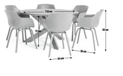 Habitat Aegaen 6 Seater Metal Patio Set - Grey -Household Items Sale 9417515 R E001