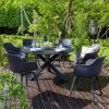 Habitat Aegaen 6 Seater Metal Patio Set - Grey -Household Items Sale 9417515 R Z001A