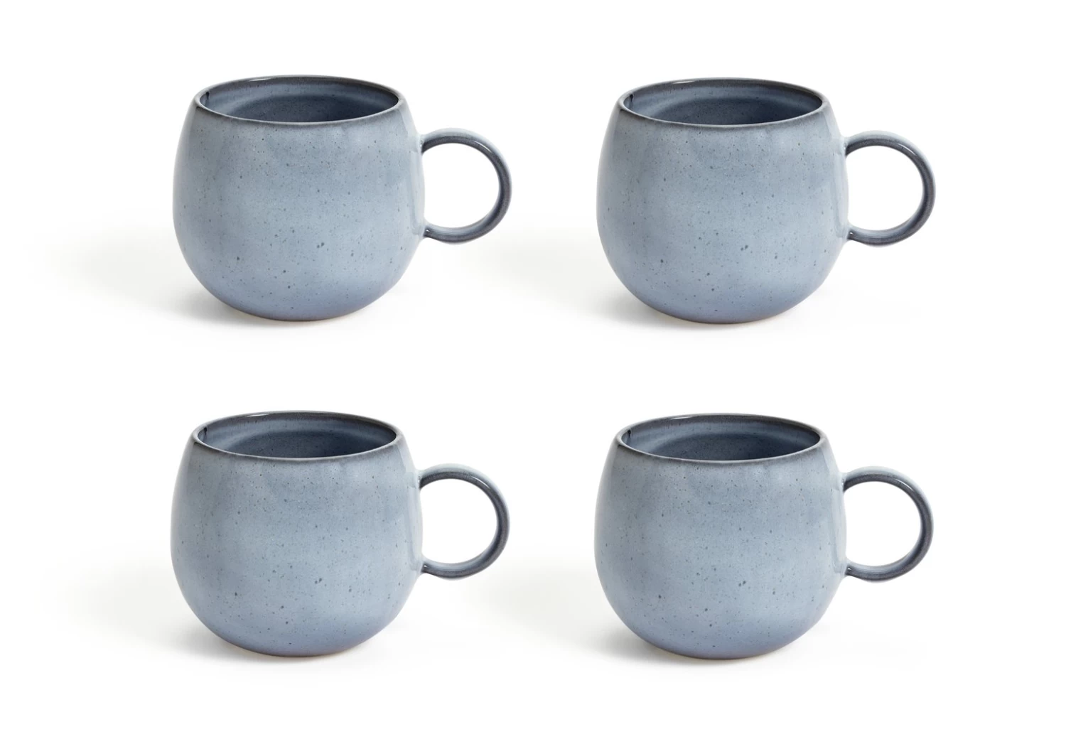 Habitat Evora Set Of 4 Stoneware Mugs - Blue 3 Habitat Evora Set Of 4 Stoneware Mugs - Blue