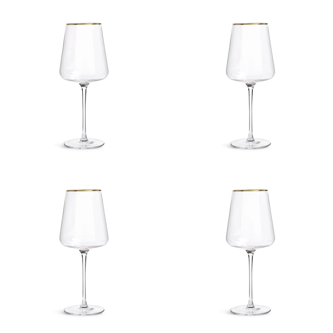 Habitat Gold Rim Set Of 4 Wine Glasses 3 Habitat Gold Rim Set Of 4 Wine Glasses