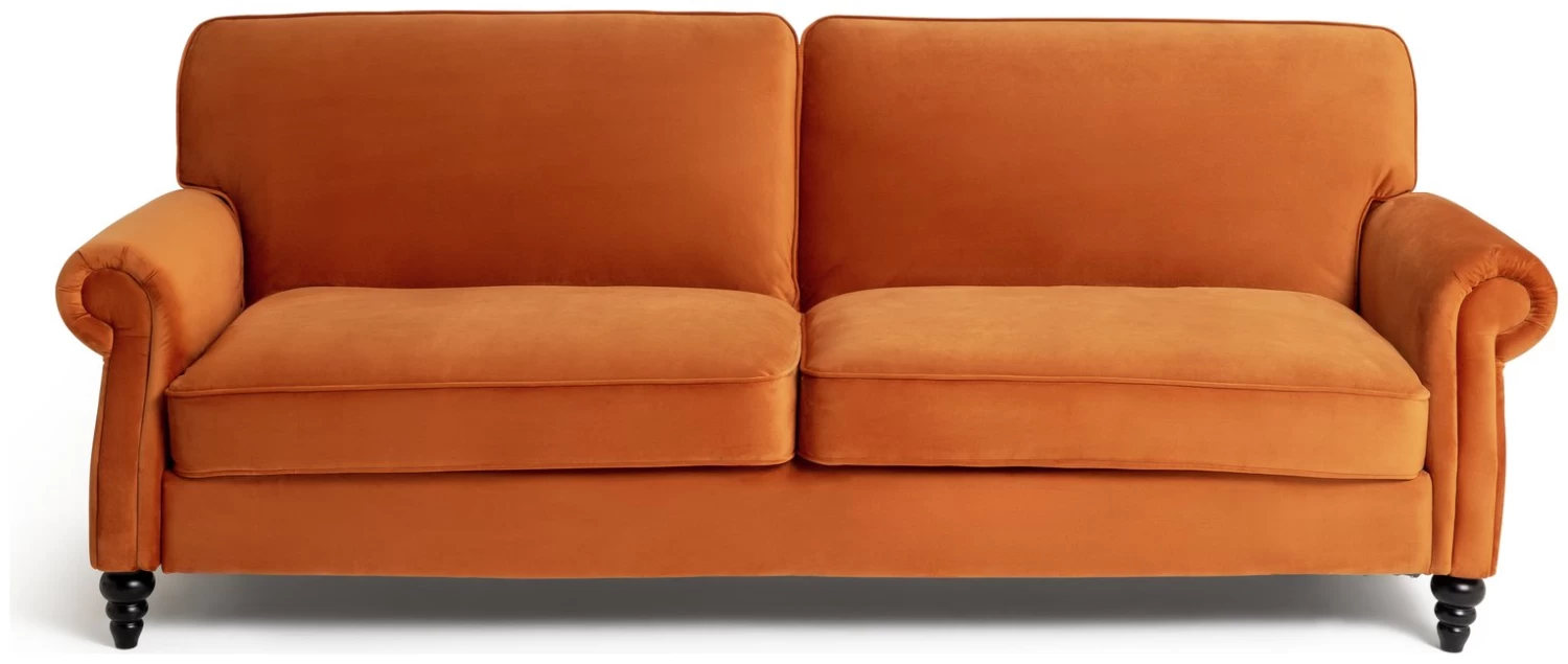 Habitat Joel 3 Seater Fabric Clic Clac Sofa Bed - Orange 3 Habitat Joel 3 Seater Fabric Clic Clac Sofa Bed - Orange