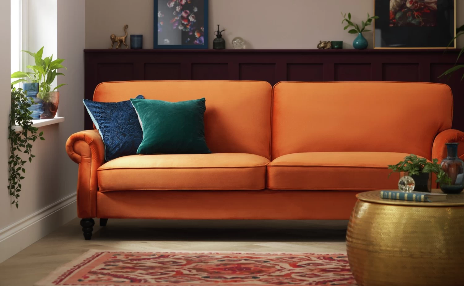 Habitat Joel 3 Seater Fabric Clic Clac Sofa Bed - Orange 4 Habitat Joel 3 Seater Fabric Clic Clac Sofa Bed - Orange - Image 2
