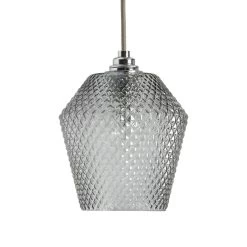 Habitat Nubia Faceted Glass Shade - Smoke Grey -Household Items Sale 9453957 R Z001C