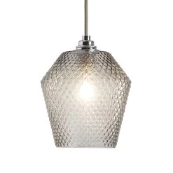 Habitat Nubia Faceted Glass Shade - Smoke Grey -Household Items Sale 9453957 R Z006A