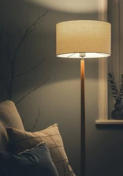 Habitat Pole Floor Lamp Base Only - Oak -Household Items Sale 9456033 R Z002C