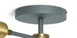 Habitat Tay 4 Light Flush To Ceiling Light - Grey & Brass -Household Items Sale 9467644 R Z003A