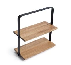 Habitat Industrial Two Tier Wooden Serving Platter 13 Habitat Industrial Two Tier Wooden Serving Platter -Household Items Sale 9474857 R Z005A