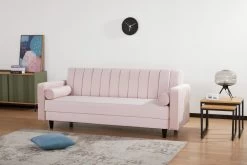 Habitat Preston Clic Clac Velvet Sofa Bed - Pink -Household Items Sale 9478255 R Z002C