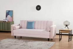 Habitat Preston Clic Clac Velvet Sofa Bed - Pink -Household Items Sale 9478255 R Z004C