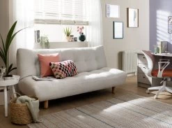 Habitat Kota 3 Seater Boucle Clic Clac Sofa Bed - Cream -Household Items Sale 9480377 R Z002C