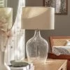 Habitat Abas Glass Table Lamp - Clear & Cream -Household Items Sale 9489732 R Z001A