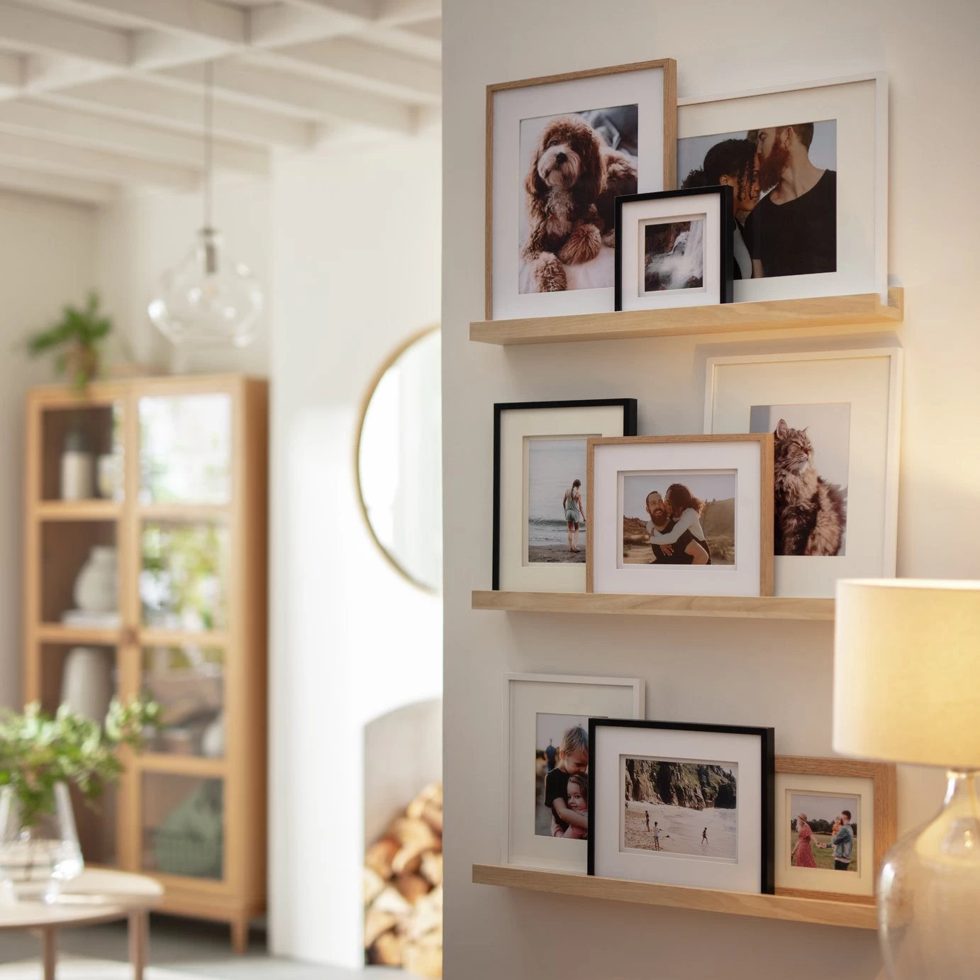 Habitat Abas Glass Table Lamp - Clear & Cream 12 Habitat Abas Glass Table Lamp - Clear & Cream - Image 10