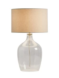 Habitat Abas Glass Table Lamp - Clear & Cream 18 Habitat Abas Glass Table Lamp - Clear & Cream -Household Items Sale 9489732 R Z006A