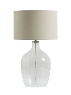 Habitat Abas Glass Table Lamp - Clear & Cream 19 Habitat Abas Glass Table Lamp - Clear & Cream -Household Items Sale 9489732 R Z007A