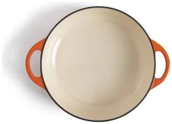 Habitat 4 Litre Cast Iron Shallow Casserole Dish - Orange -Household Items Sale 9505805 R Z003A