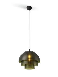 Habitat Zora 3 Tier Glass Pendant Light - Green -Household Items Sale 9506639 R Z002C
