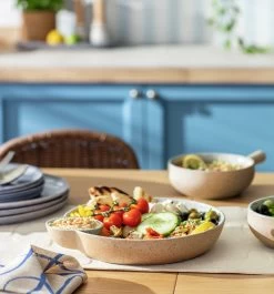 Habitat Mediterranean Stoneware Serve Bowl - Natural 7 Habitat Mediterranean Stoneware Serve Bowl - Natural -Household Items Sale 9511985 R Z001C