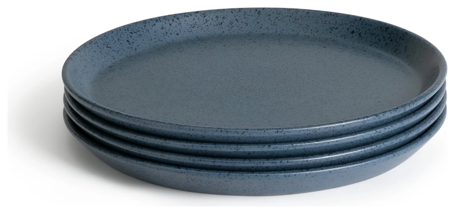 Habitat Addison 4 Piece Stoneware Side Plate - Blue 3 Habitat Addison 4 Piece Stoneware Side Plate - Blue