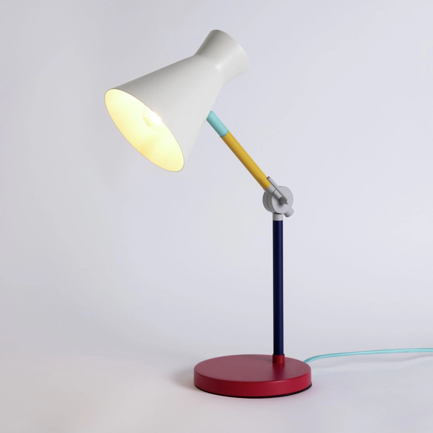 Habitat Jean Colour Block Desk Lamp – Multicoloured 4 Habitat Jean Colour Block Desk Lamp – Multicoloured - Image 2