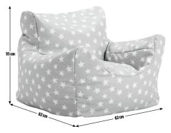 Habitat Kids Funzee Grey Stars Bean Bag -Household Items Sale 9571815 R E001