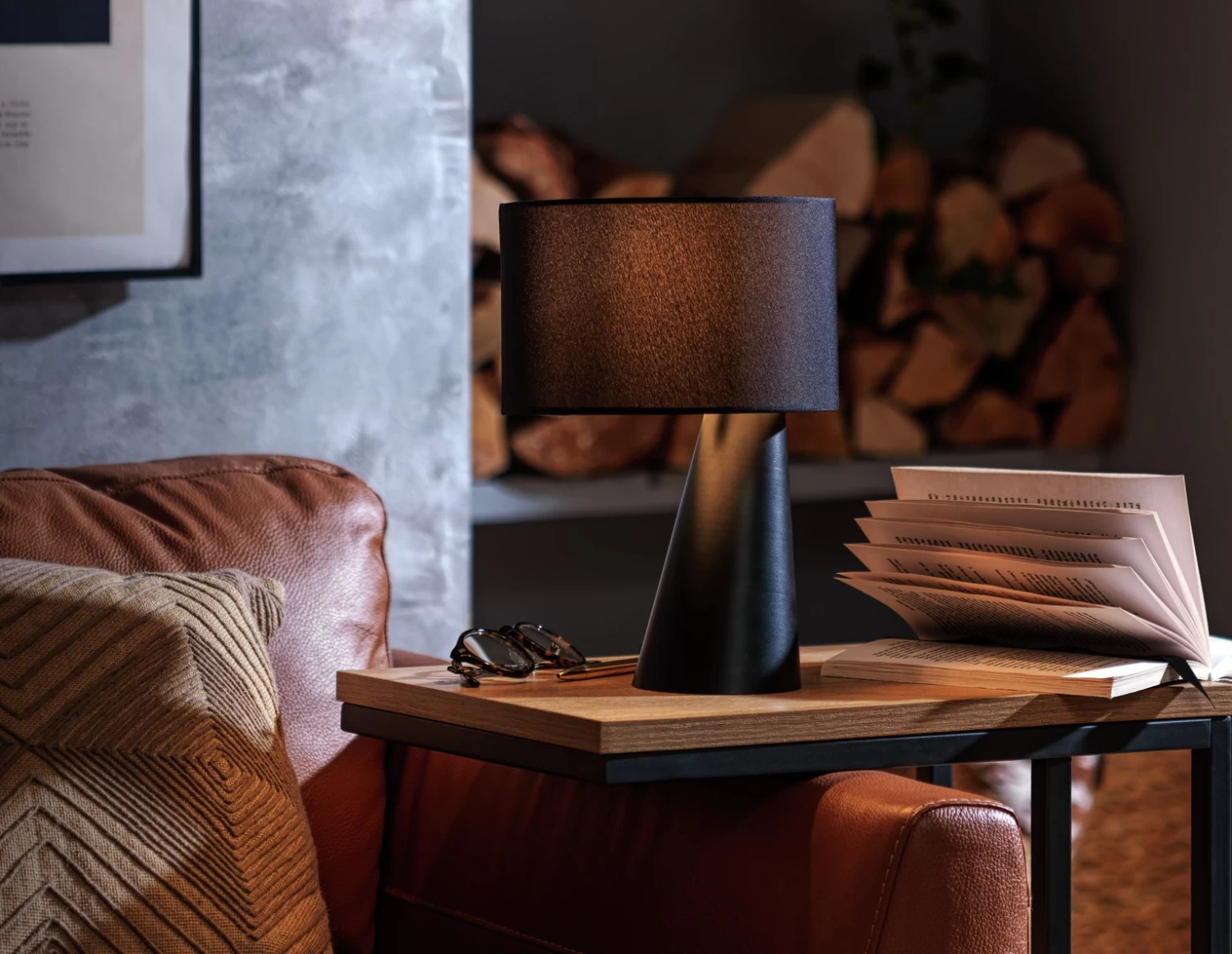 Habitat Abono Steel LED Table Lamp - Black 3 Habitat Abono Steel LED Table Lamp - Black