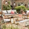 Habitat Hanson 5 Seater Wooden Garden Sofa Set - Grey