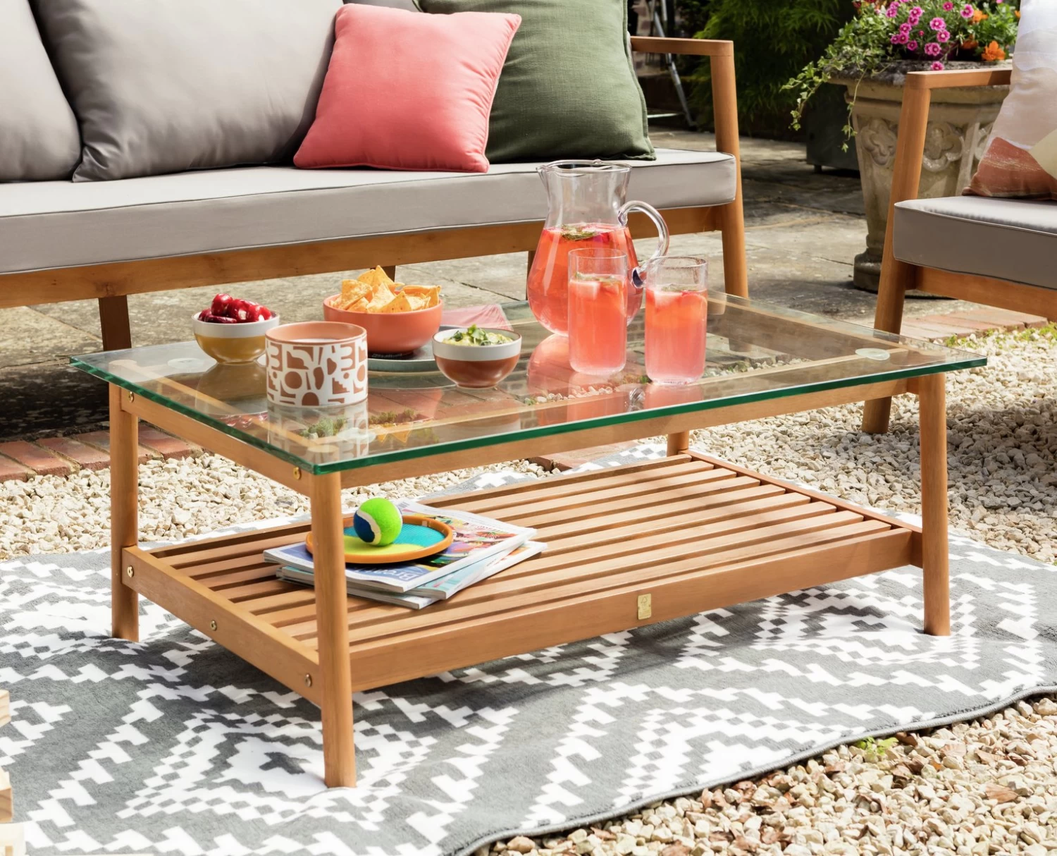 Habitat Hanson 5 Seater Wooden Garden Sofa Set - Grey 14 Habitat Hanson 5 Seater Wooden Garden Sofa Set - Grey - Image 12