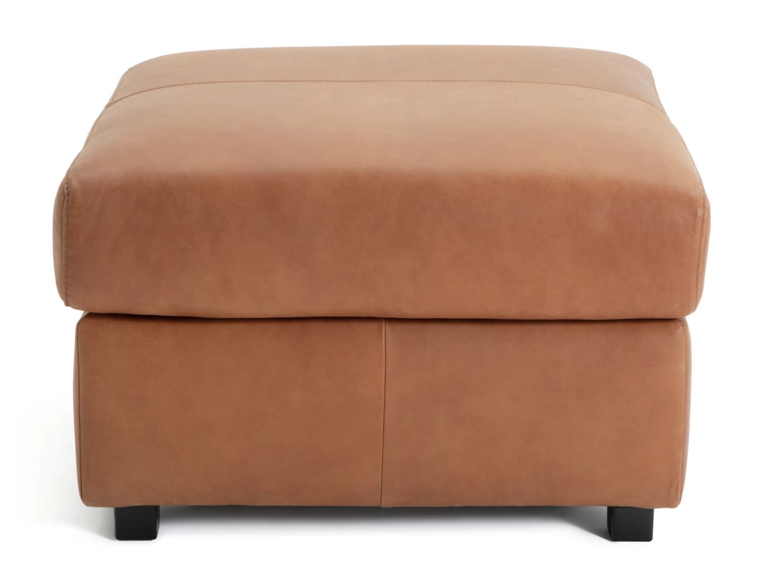 Habitat Florence Leather Ottoman Footstool - Tan 7 Habitat Florence Leather Ottoman Footstool - Tan - Image 5