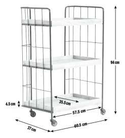Habitat Kai Wood Drinks Trolley - Black & Mango -Household Items Sale 9579271 R E001