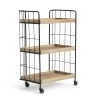 Habitat Kai Wood Drinks Trolley - Black & Mango -Household Items Sale 9579271 R Z001A