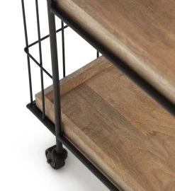 Habitat Kai Wood Drinks Trolley - Black & Mango -Household Items Sale 9579271 R Z004A