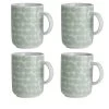 Habitat Scandi Decal Set Of 4 Mugs - White And Mint -Household Items Sale 9598922 R Z001A